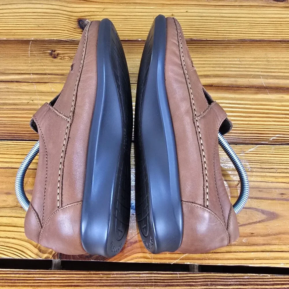 SAS Roamer Comfort Loafer Womens Size 10 Chestnut Leather Orthopedic Shoes MINTY